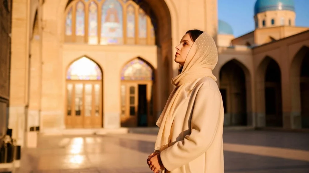 Girl in the mosque